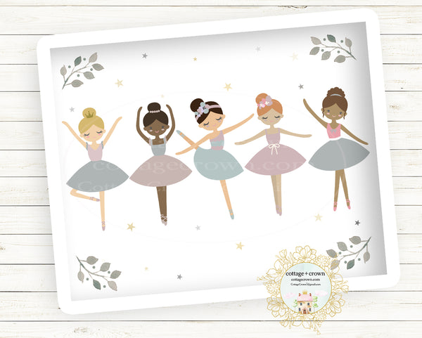 Boho Ballerinas Dance Ballerina Ballet Wall Art Print