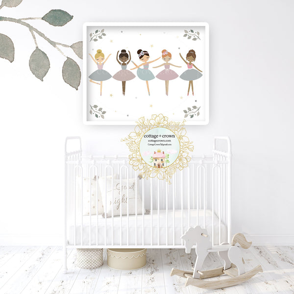 5 Boho Ballerinas Dance Ballerina Ballet Wall Art Print
