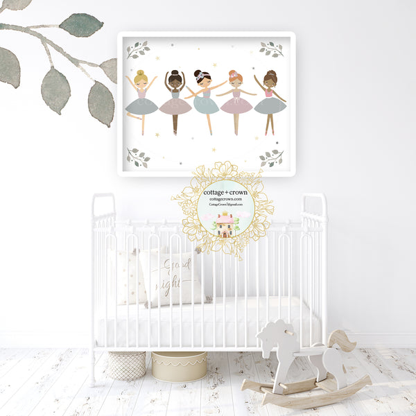 Boho Ballerinas Dance Ballerina Ballet Wall Art Print