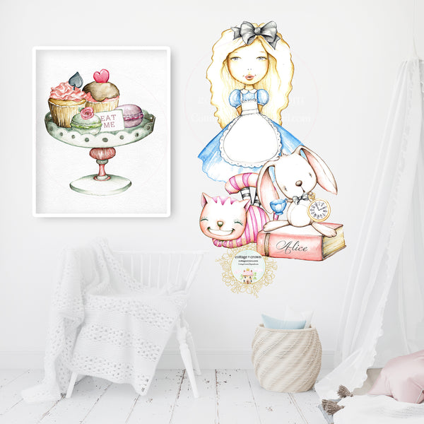 Alice In Wonderland Wall Decal Baby Girl Nursery Home Décor