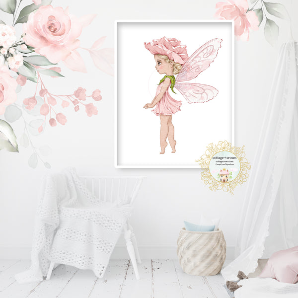 Boho Fairy Garden Fairies Wall Art Print