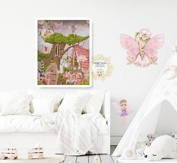Boho Fairy Secret Enchanted Garden Fairies Woodland Wall Art Print