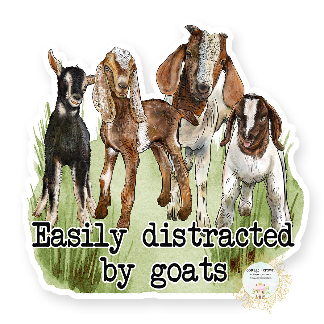 WickedGoodz Funny Goat Decal - Perfect For Goat Lovers & Farmers - Premium Vinyl Bumper Sticker