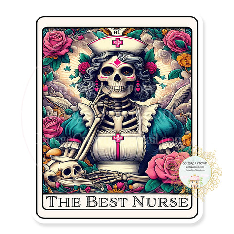 Tarot Card The Best Nurse Vinyl Decal Sticker