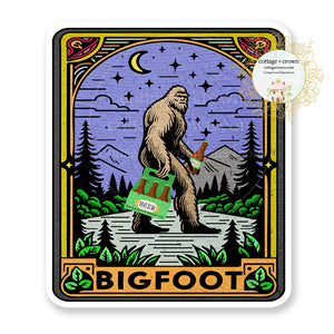 Bigfoot Sasquatch Beer Outdoor Adventure Vinyl Decal Sticker