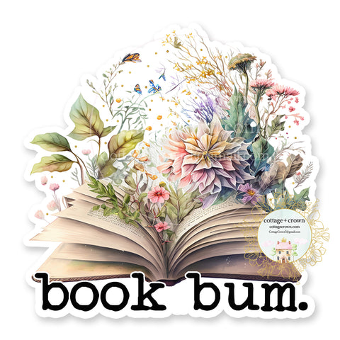 Book Bum Vinyl Decal Sticker