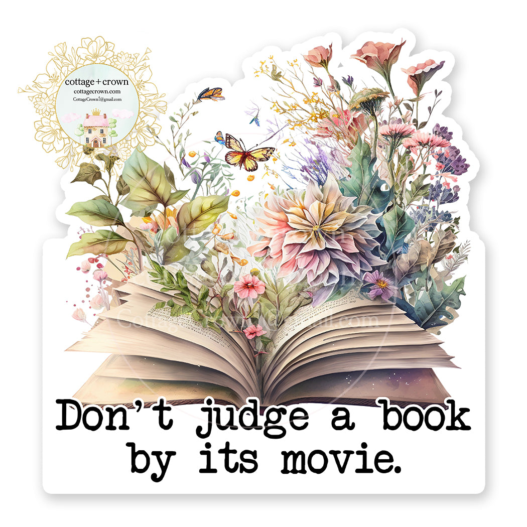 Book Don't Judge A Book By Its Movie Vinyl Decal Sticker