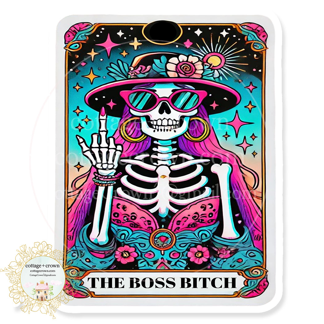 Tarot Card Boss Bitch Vinyl Decal Workplace Co-Worker Sticker