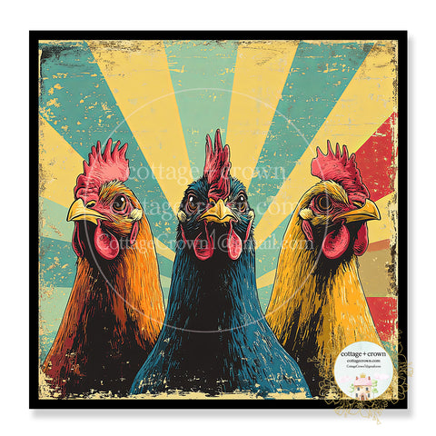 Farm Chicken Art Sticker Stanley Cup Waterproof Group 4