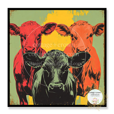 Farm Cow Heifer Art Sticker Stanley Cup Waterproof Group 2