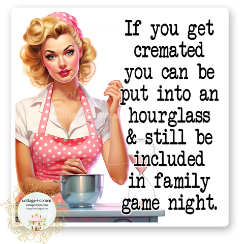 Cremated Family Game Night Vinyl Decal Sticker