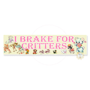 I Brake For Critters Animals Vinyl Decal Car Bumper Dog Cat Sticker