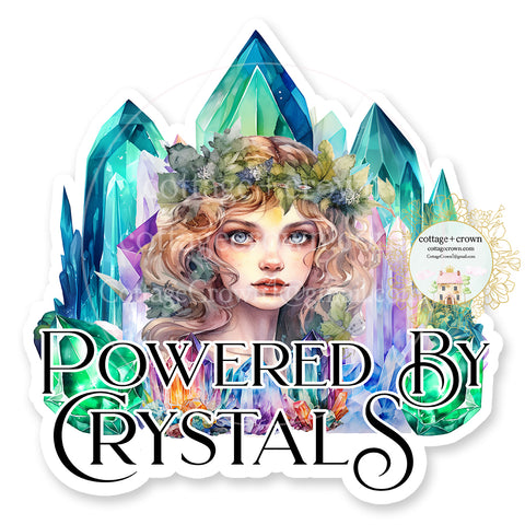 Crystals Powered By Vinyl Decal Sticker