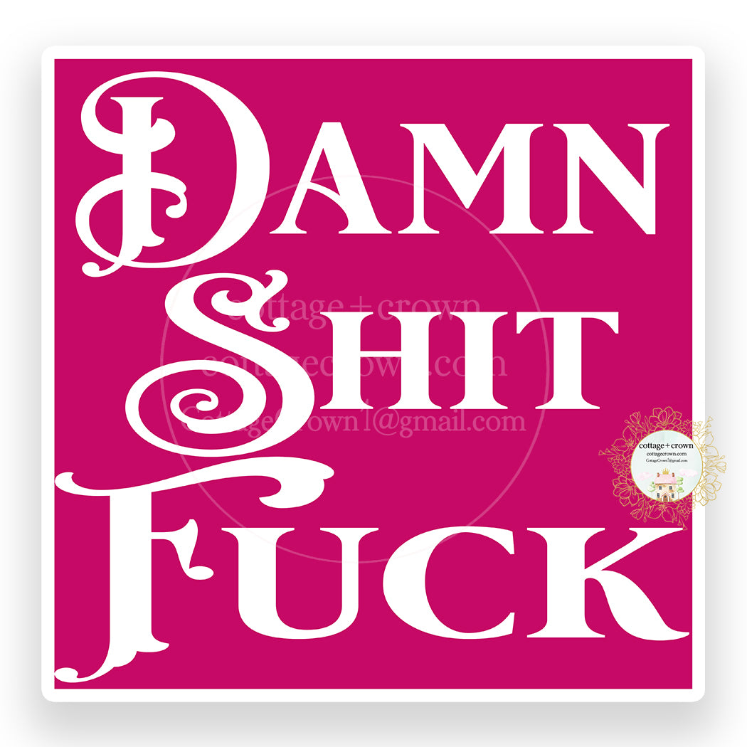 Damn Shit Fuck Vinyl Decal Sticker