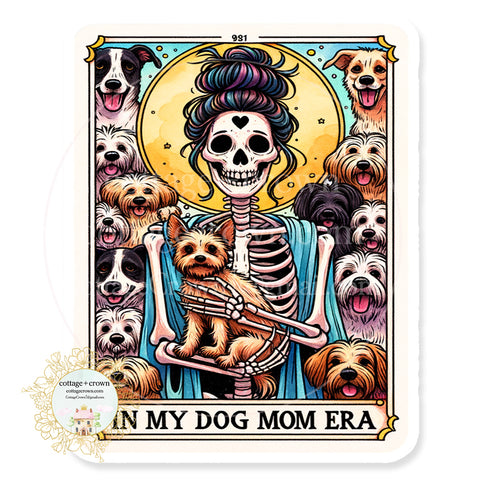 Tarot Card In My Dog Mom Era Vinyl Decal Sticker