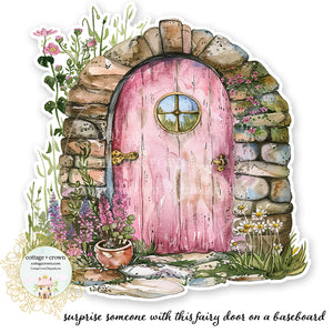 Fairy  Garden Door Vinyl Decal Sticker