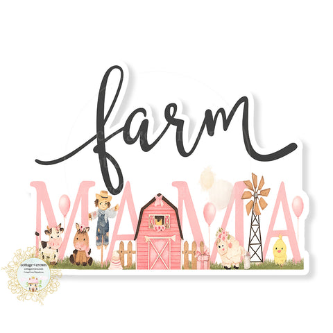 Farm Mama Mom Barn Cow Chicken Stanley Cup Sticker Waterproof