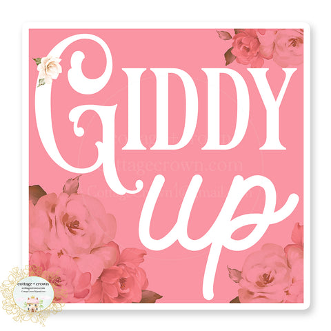 Giddy Up Cowgirl Western Boho Vinyl Decal Sticker