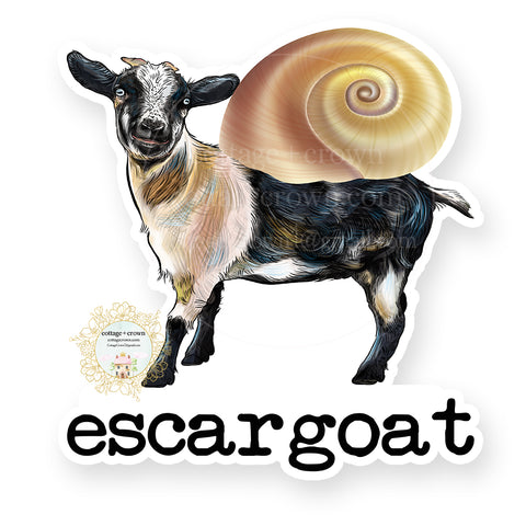 Goat - Escargoat Vinyl Decal Sticker - Farm Animal