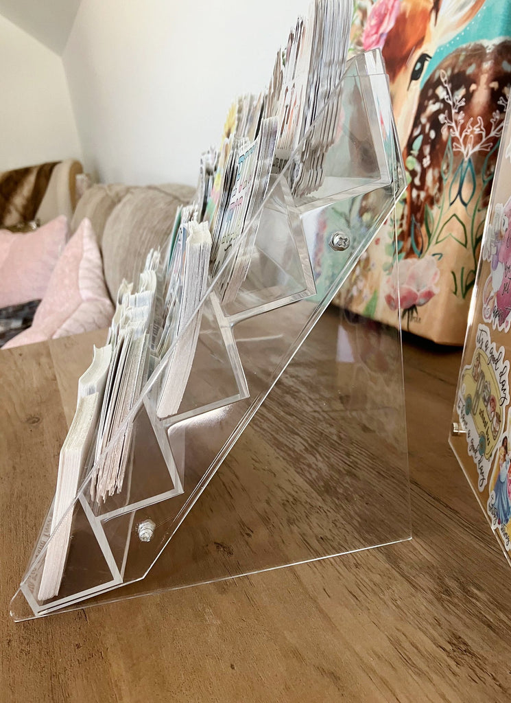 3 Tier Vinyl Sticker Acrylic Display Stand – cottage + crown