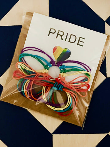 Pride Wax Rope LGBTQ Bracelet One Size Fits All