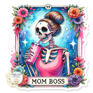 Tarot Card Mom Boss Vinyl Decal Sticker