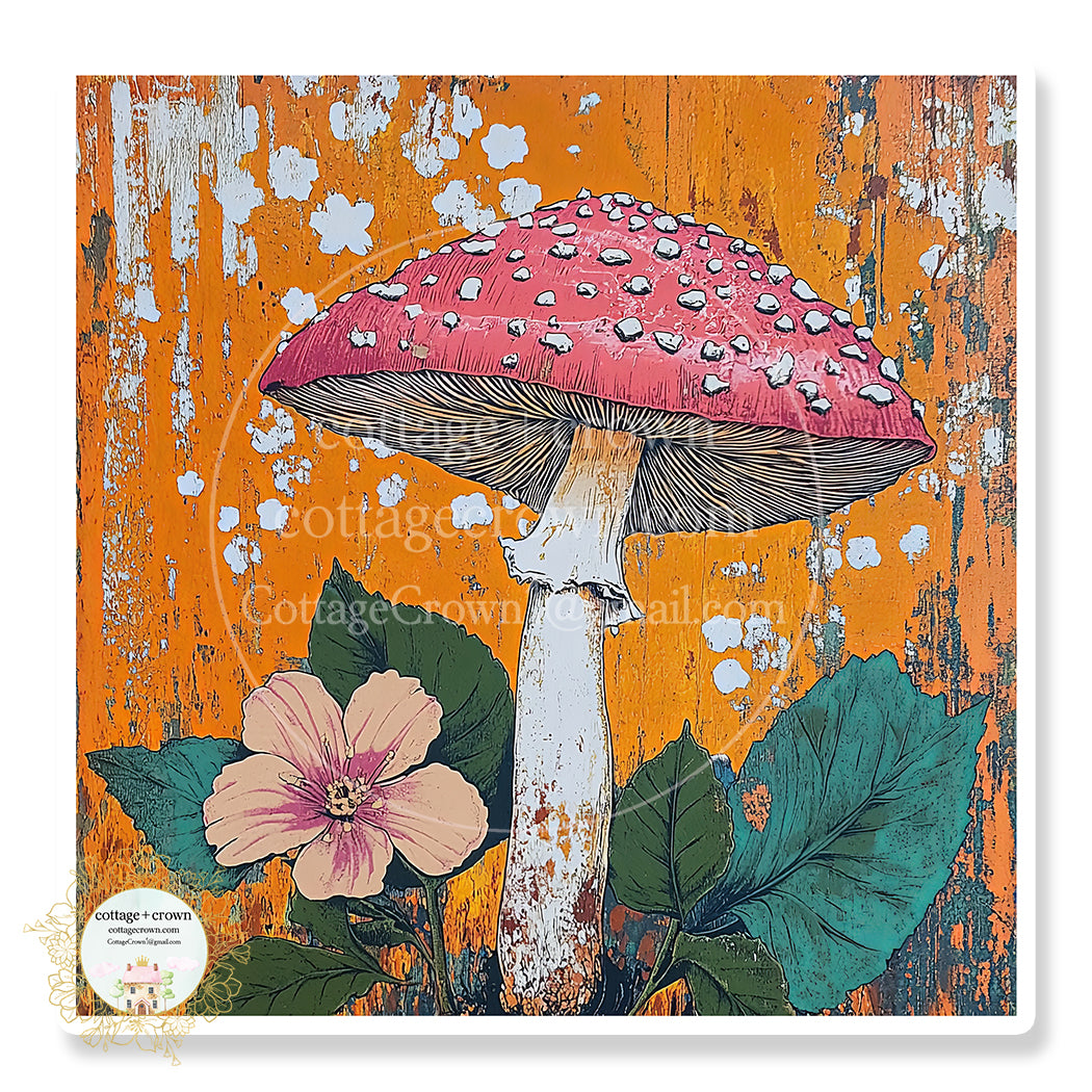 Mushrooms Art Sticker Stanley Cup Waterproof Group 2 Mixed Media
