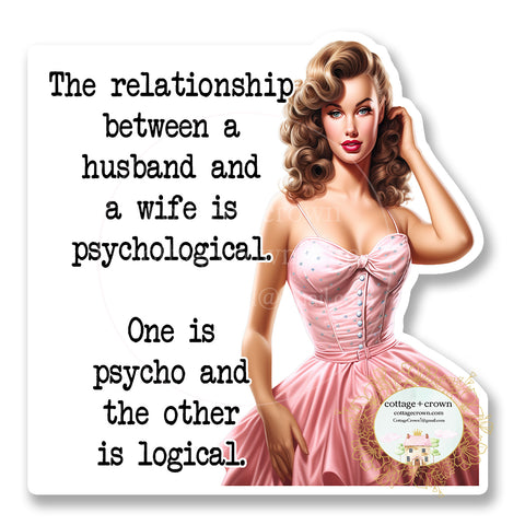 Relationship Between Husband Wife Vinyl Decal Sticker