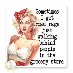 Road Rage Grocery Store Vinyl Decal Sticker