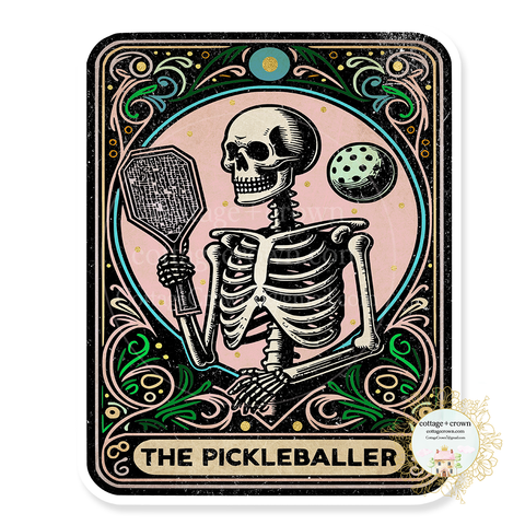 Tarot Card The Pickleballer Pickleball Vinyl Decal Sticker