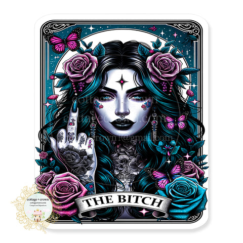 Tarot Card The Bitch Vinyl Decal Sticker