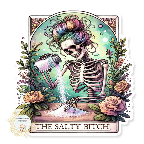 Tarot Card The Salty Bitch 2 Vinyl Decal Sticker