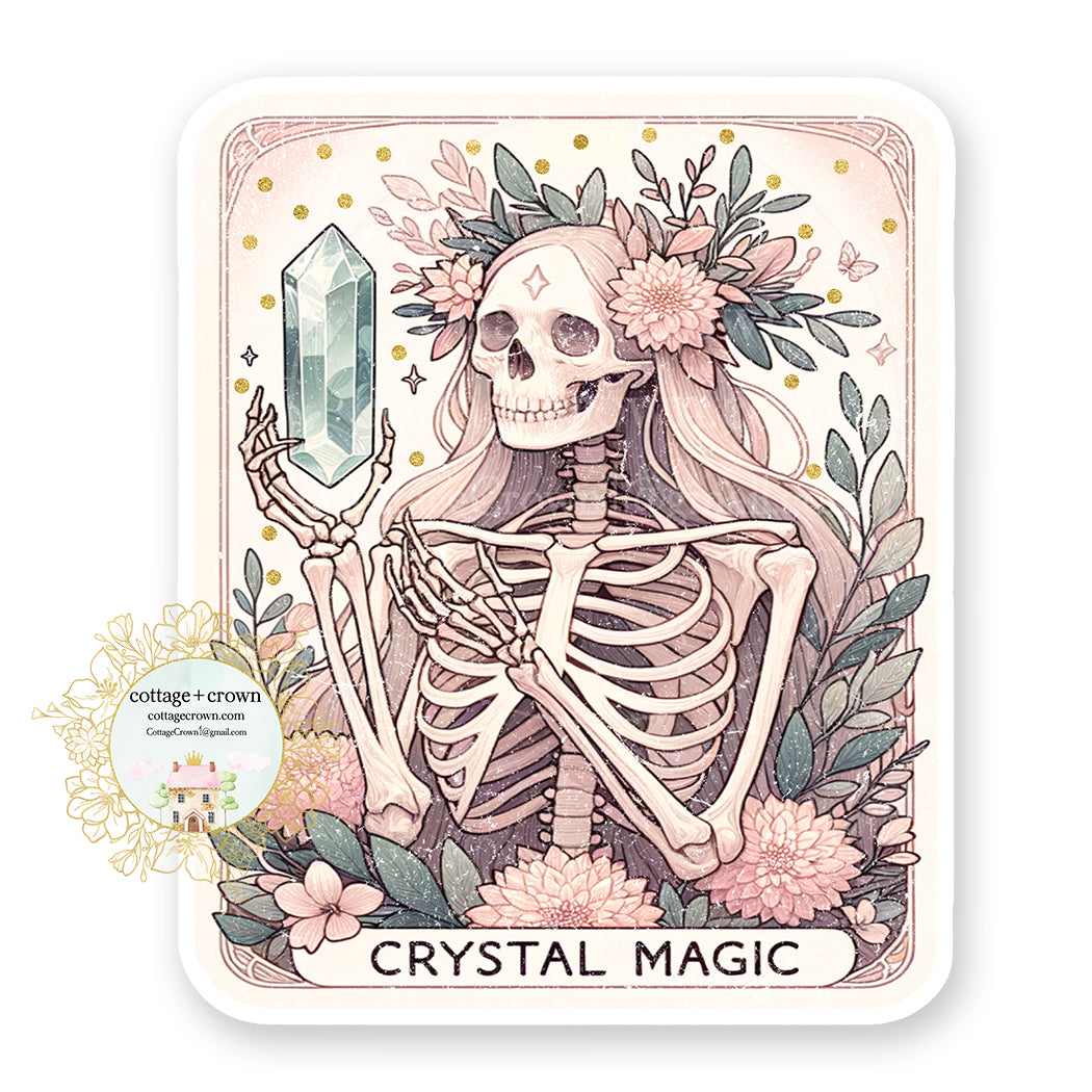 Tarot Card Crystal Magic Boho Vinyl Decal Sticker