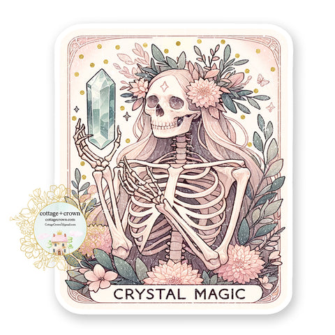 Tarot Card Crystal Magic Boho Vinyl Decal Sticker