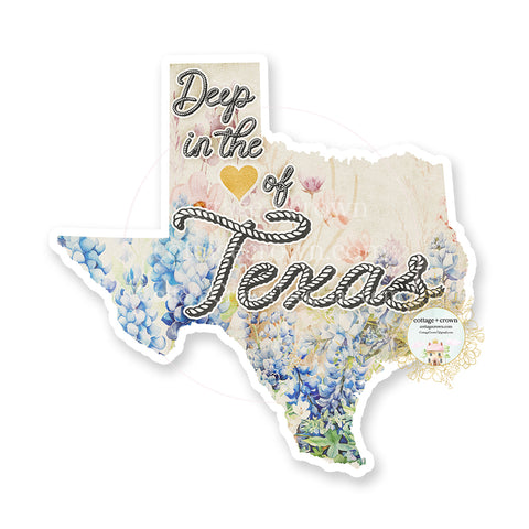 Deep In The Heart Of Texas Vinyl Sticker