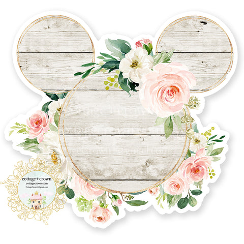 Mouse Ears Boho Blush Vinyl Decal Sticker