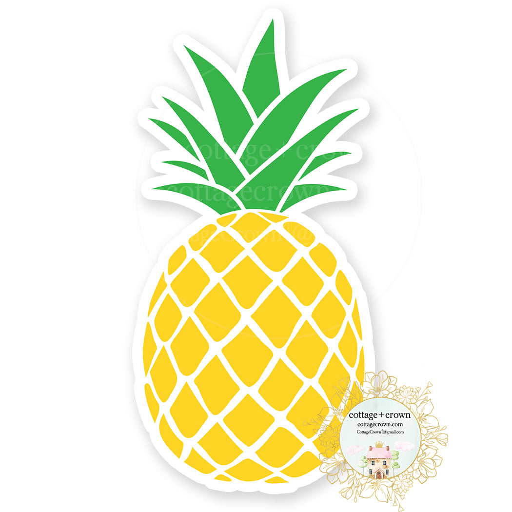 Pineapple Yellow Tropical Vinyl Decal Sticker
