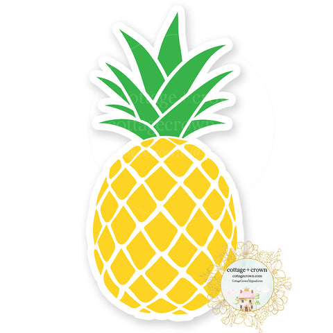Pineapple Yellow Tropical Vinyl Decal Sticker