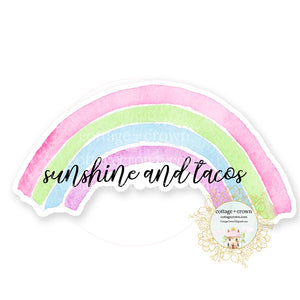 Sunshine And Tacos Vinyl Decal Sticker