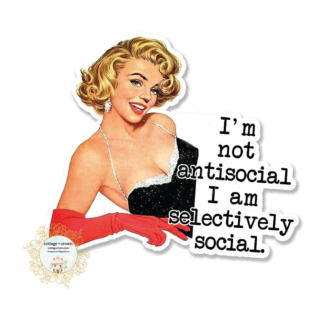 Antisocial Housewife - Retro Pin-Up - Vinyl Decal Sticker