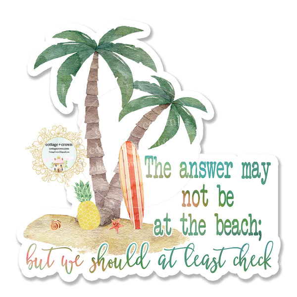 The Beach - Palm Tree - Vinyl Decal Sticker