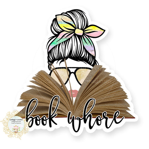 Book Whore - Naughty Vinyl Decal Sticker