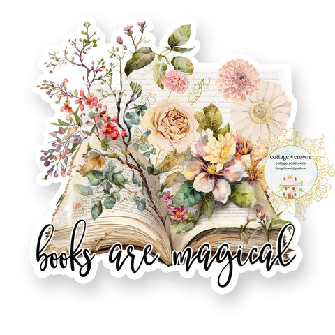 Books Are Magical Vinyl Decal Sticker