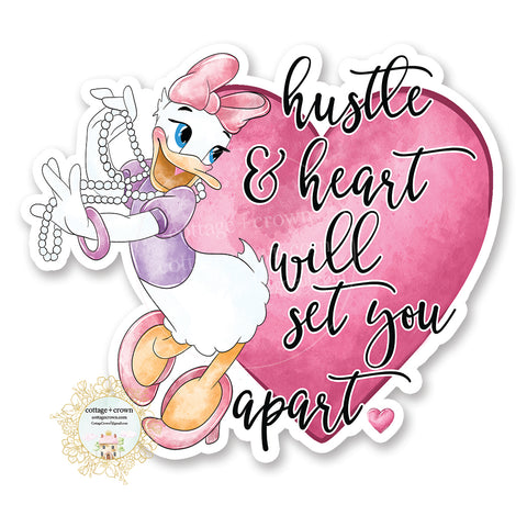 Daisy Hustle & Heart Will Set You Apart Vinyl Decal Sticker Stocking Stuffer