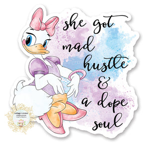 Daisy Character Mad Hustle Dope Soul Vinyl Decal Sticker Stocking Stuffer