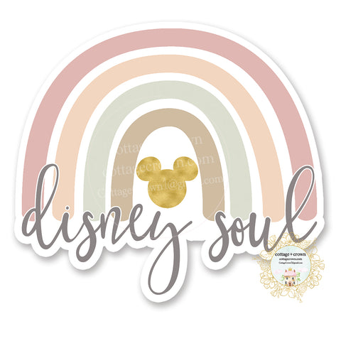 Disney Soul Rainbow Vinyl Decal Sticker