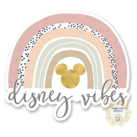 Disney Vibes Rainbow Vinyl Decal Sticker