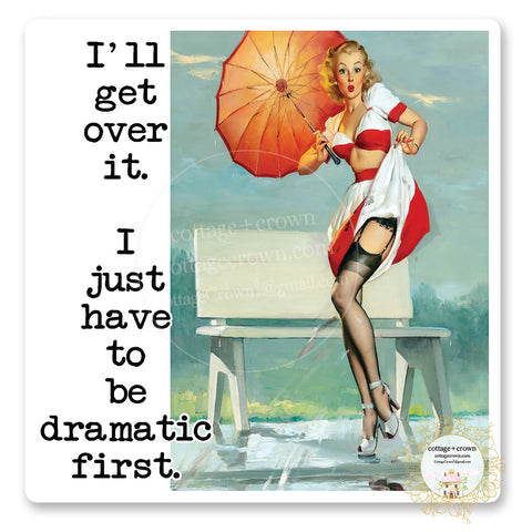 Dramatic - Retro Pin-Up - Vinyl Decal Sticker