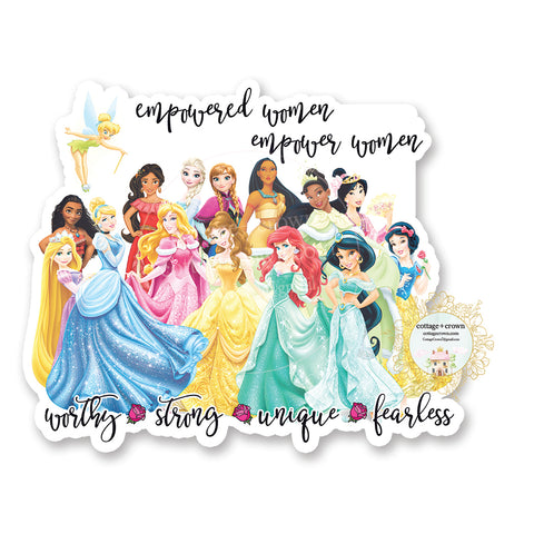 Princesses Empowered Women Vinyl Decal Sticker