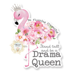 Drama Queen Flamingo - Vinyl Decal Sticker
